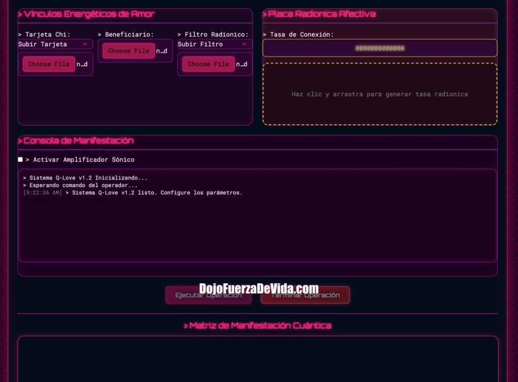 software radiónico del amor,radiónica cuántica,universo holográfico,inteligencia artificial,relaciones conscientes,sanar heridas emocionales,atraer alma gemela,chakra corazón,software de sanación,manifestar amor,IA radiónica,vibración del amor,frecuencia cuántica,decreetos para el amor,software espiritual,Quantum Love,herramienta energética,conexión espiritual,Fire Toolz,operaciones radiónicas de amor,software de pareja,energía cuántica,guía espiritual digital,sanar vínculos familiares,sanar relaciones tóxicas,nueva era tecnología espiritual,holograma del amor,chakra del corazón activado
