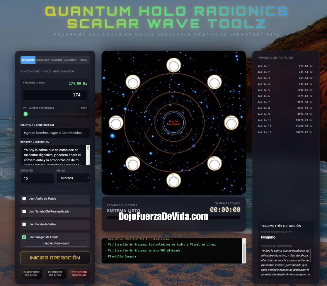 quantum holo radionics scalar wave toolz,radionics software,software radionico,ondas escalares,scalar wave,lakhovsky,multi wave oscillator,mwo,frecuencias rife,rife frequencies,universo holografico,holographic universe,espacio de hilbert,hilbert space,fire toolz,radionica cuantica,radionics,radiestesia,filtros radionicos,plantillas radionicas,operaciones radionicas,manifestacion,ley de atraccion,magia,sigilos,tarot,grabovoi,reiki,proteccion energetica,defensa psiquica,ataque radionico,limpieza energetica,armonizacion energetica,audios de fondo,sonidos ambientales,soundscapes,modo secuencia,artilleria,programacion de operaciones,notas integradas,asistente IA,inteligencia artificial,software esoterico,software metafisico,quantum radionics,karl welz,poderchi,casaorgonita