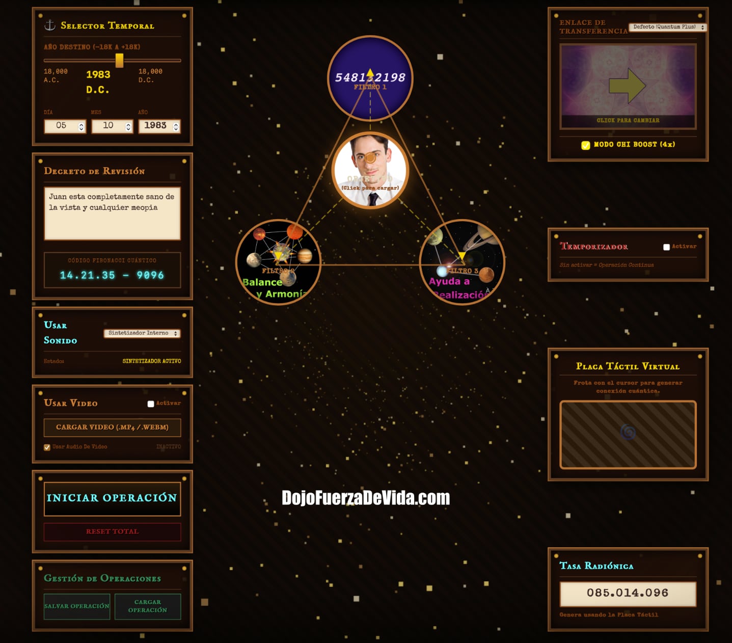 programa quantum holographic chrono revisor