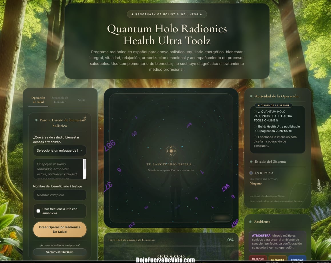 programa quantum holo radionics health ultra toolz