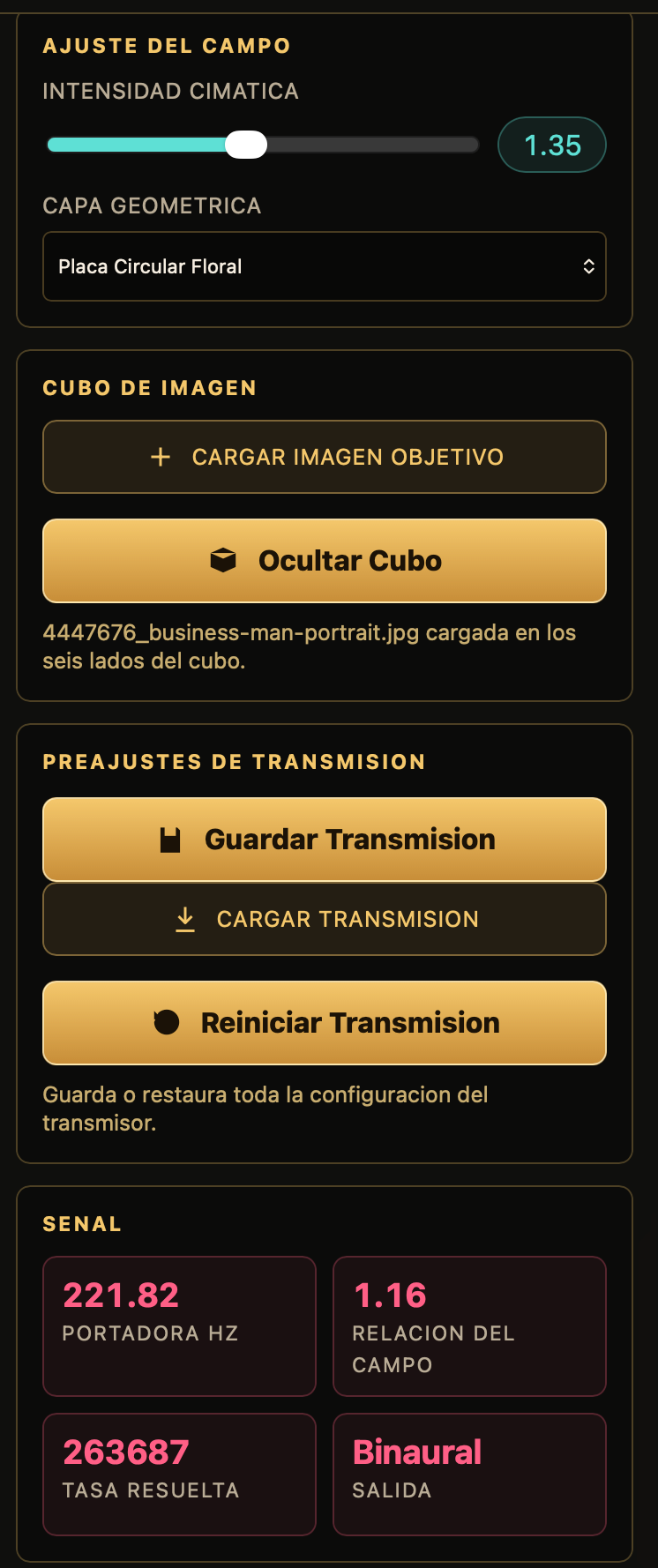 programa radiónico holo transmisor de cimática