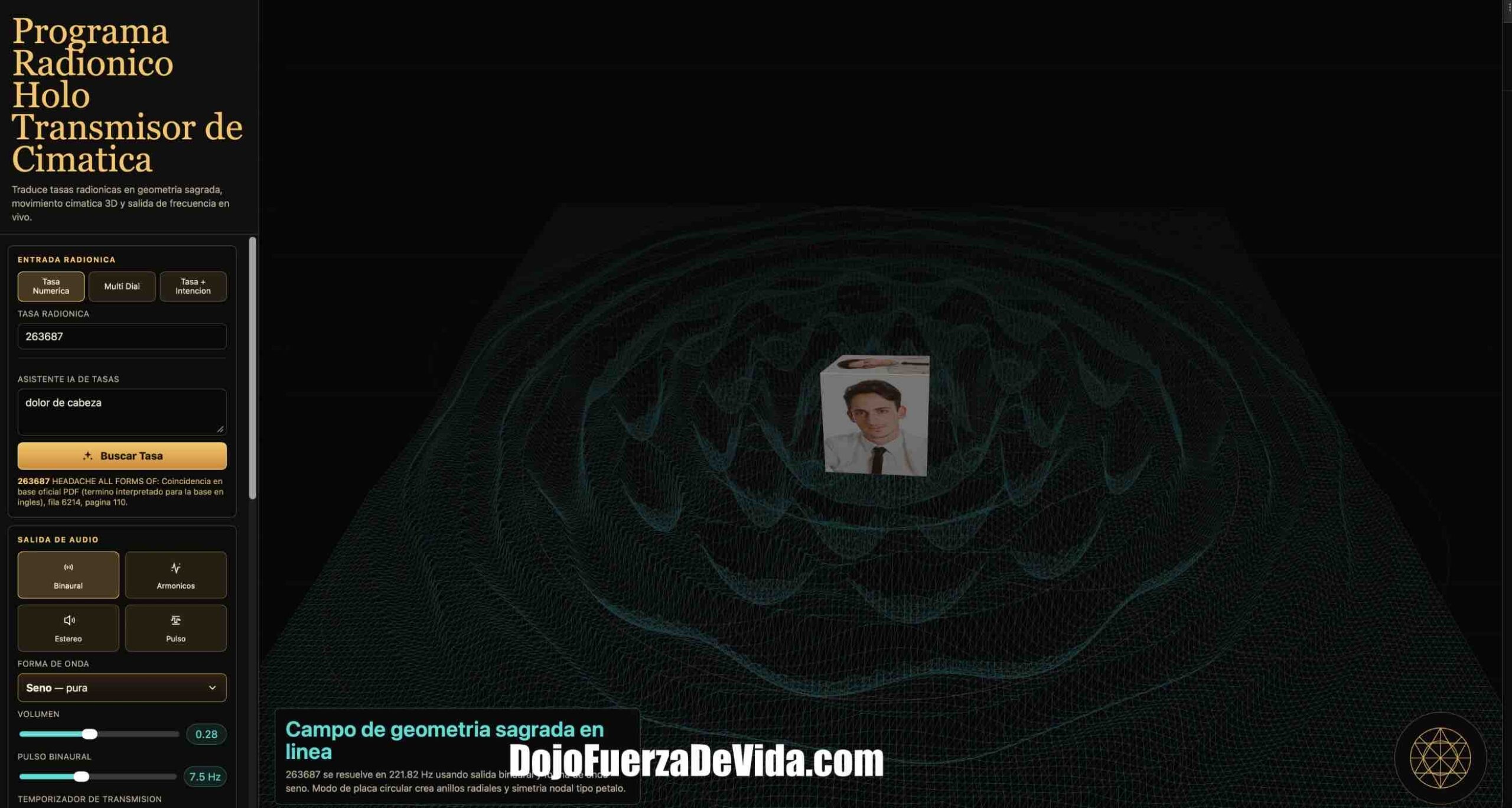 programa radiónico holo transmisor de cimática