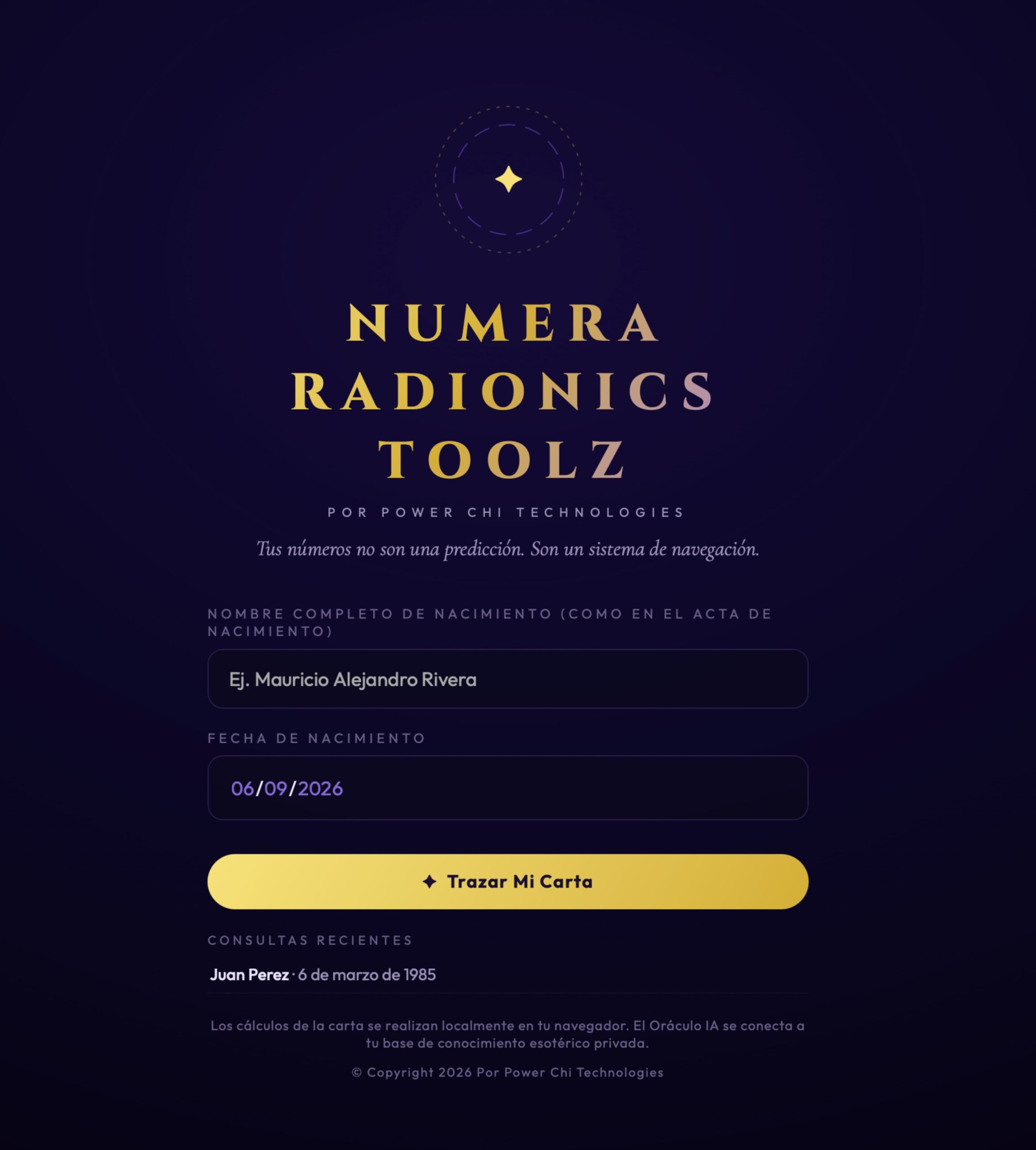 Numera Radionics Toolz,software de numerología,numerología avanzada,numerología radiónica,radionica numerologica,app numerologica,programa de numerología,numerología con IA,inteligencia artificial esotérica,operaciones radiónicas,software radiónico,radionica espiritual,carta numerológica,camino de vida,número de destino,número del alma,compatibilidad numerológica,calendario numerológico,ciclos personales,pináculos numerológicos,deudas kármicas,nombres numerológicos,optimización de nombres,frecuencias solfeggio,oráculo IA,manifestación radiónica,metafísica digital,software esotérico,herramientas holísticas,Dojo Fuerza de Vida