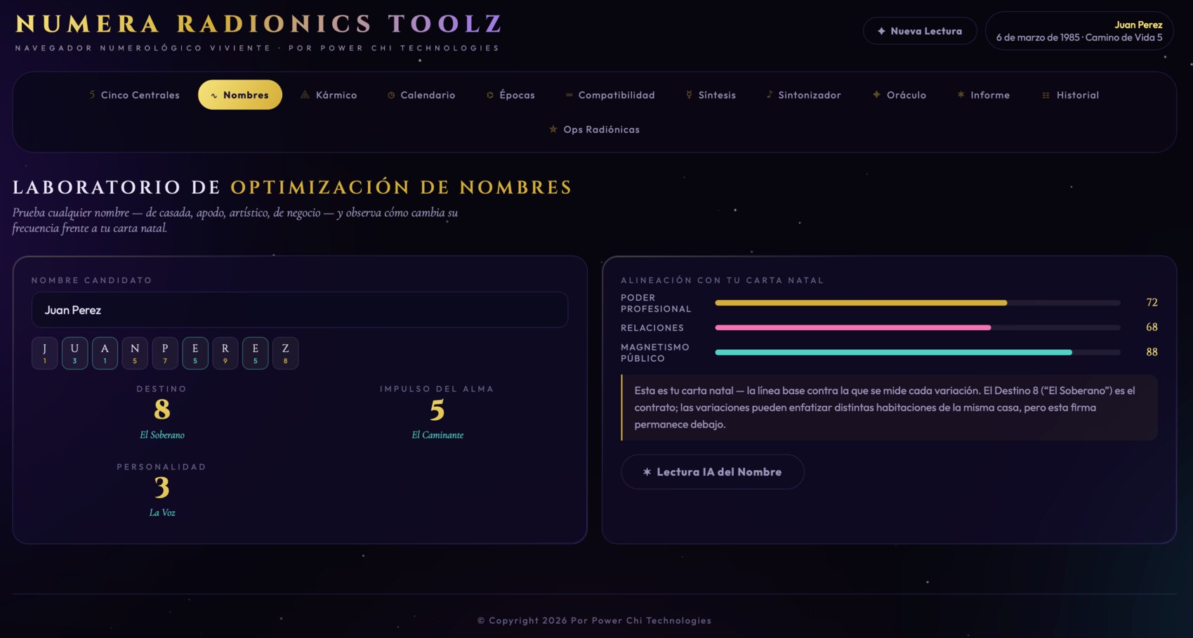 Numera Radionics Toolz,software de numerología,numerología avanzada,numerología radiónica,radionica numerologica,app numerologica,programa de numerología,numerología con IA,inteligencia artificial esotérica,operaciones radiónicas,software radiónico,radionica espiritual,carta numerológica,camino de vida,número de destino,número del alma,compatibilidad numerológica,calendario numerológico,ciclos personales,pináculos numerológicos,deudas kármicas,nombres numerológicos,optimización de nombres,frecuencias solfeggio,oráculo IA,manifestación radiónica,metafísica digital,software esotérico,herramientas holísticas,Dojo Fuerza de Vida