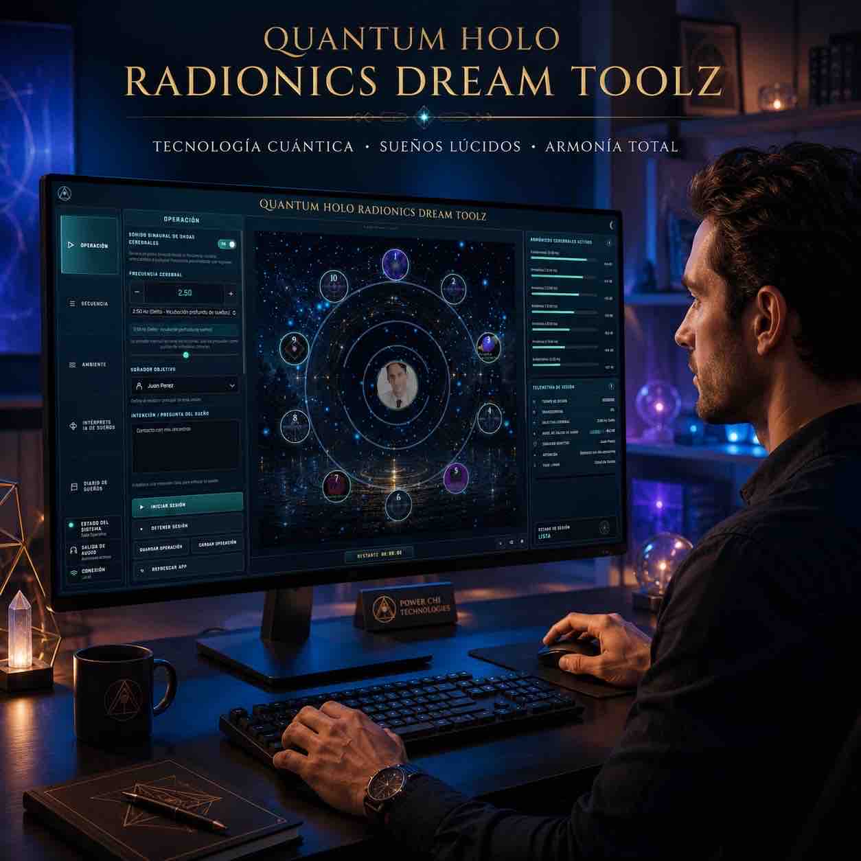 Quantum Holo Radionics Dream Toolz,software de sueños lúcidos,app de sueños lúcidos,diario de sueños,diario onírico,interpretación de sueños con IA,incubación de sueños,sigilos de sueño,radiónica para sueños,software radiónico,holographic radionics,quantum radionics,app de radiónica,sueños simbólicos,trabajo onírico,exploración onírica,sueños y arquetipos,sueños junguianos,interpretación simbólica de sueños,software metafísico,software esotérico,sonido binaural para sueños,frecuencias binaurales,theta delta,sueño lúcido,sueños con intención,Power Chi Technologies,Dojo Fuerza de Vida,compatible con Windows y Mac
