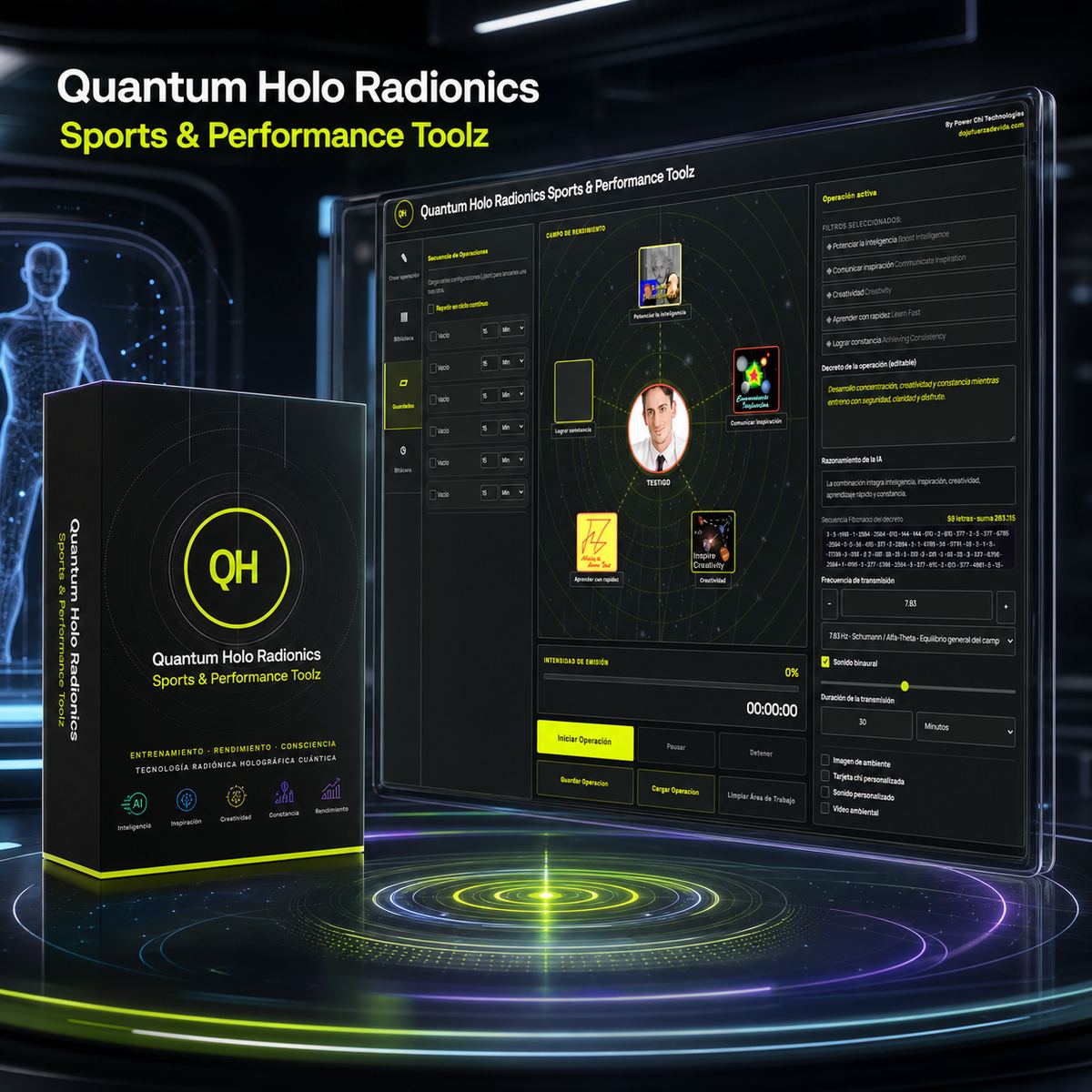 Quantum Holo Radionics Sports Performance Toolz centro de rendimiento Presentación holográfica de Sports & Performance Toolz