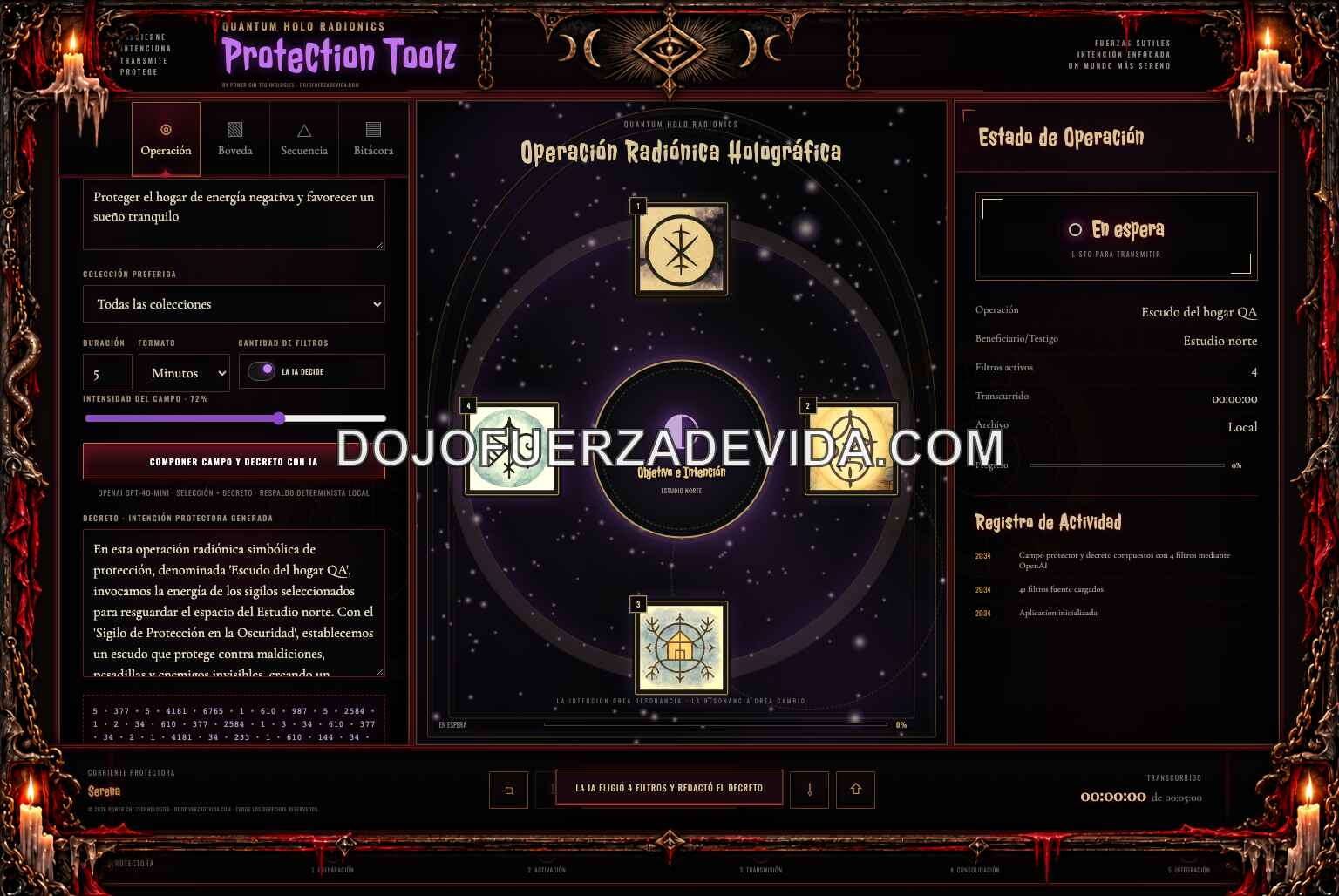 quantum holo radionics protection toolz screenshot 02 02 ai decree Asistente de IA para decreto simbólico