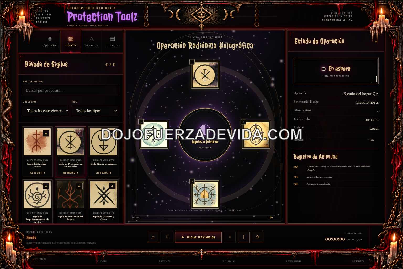 quantum holo radionics protection toolz screenshot 03 03 vault Bóveda de operaciones guardadas