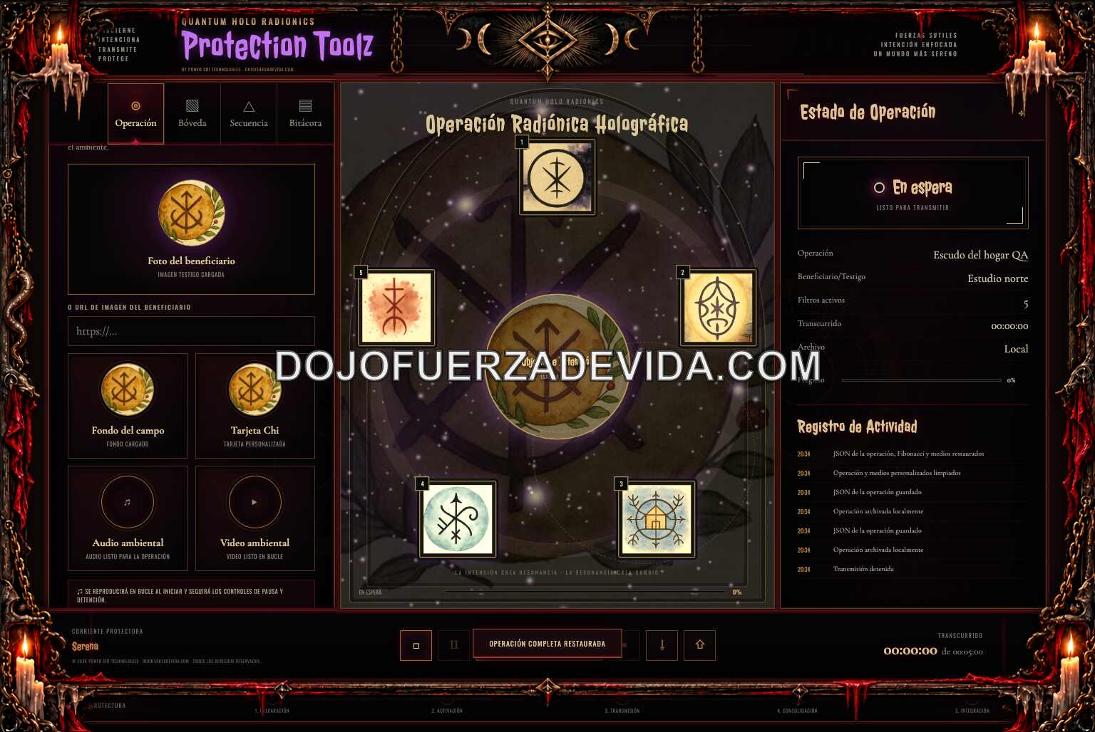 quantum holo radionics protection toolz screenshot 05 05 json restored Restauración de configuración JSON