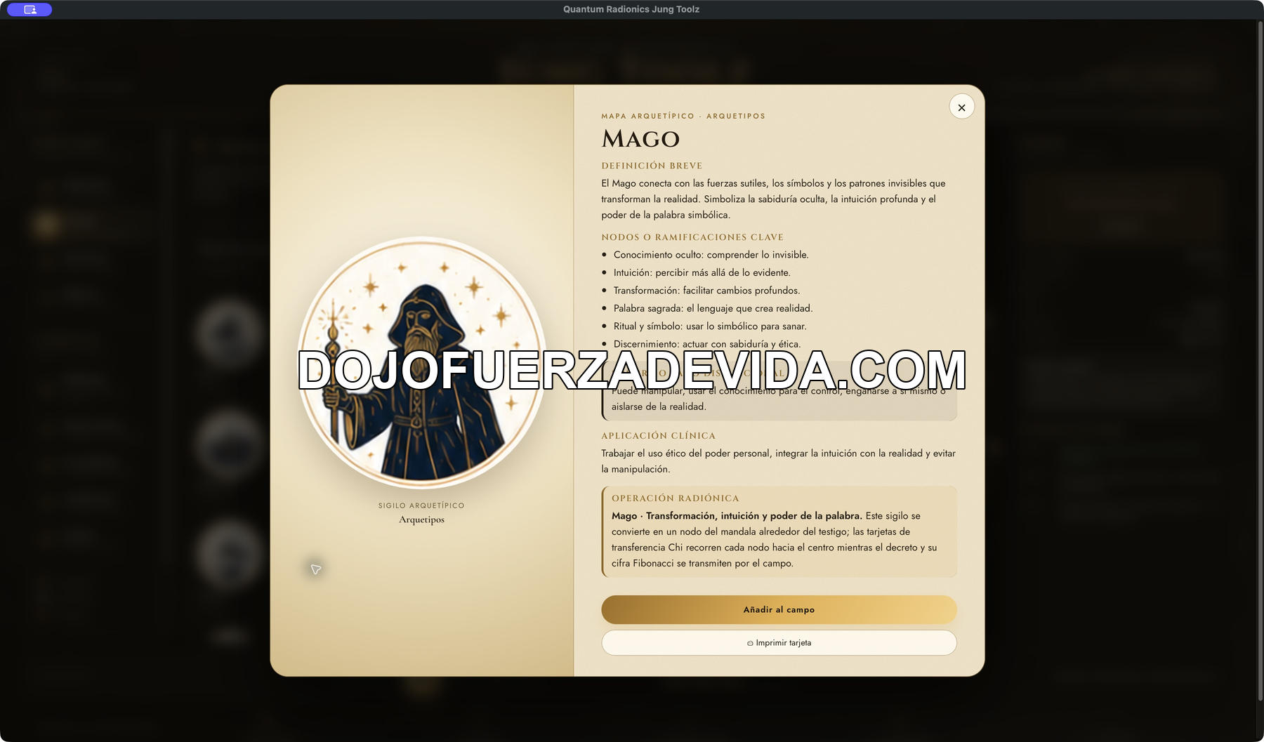 Arquetipo Mago Ficha detallada del sigilo arquetípico Mago